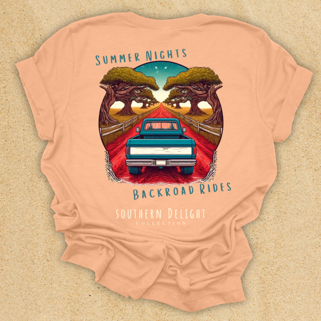 Summer Nights, Backroad Rides T-Shirt