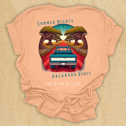 Summer Nights, Backroad Rides T-Shirt